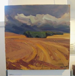 Nick Schlee - Copse Across Brown Fields at Falmer