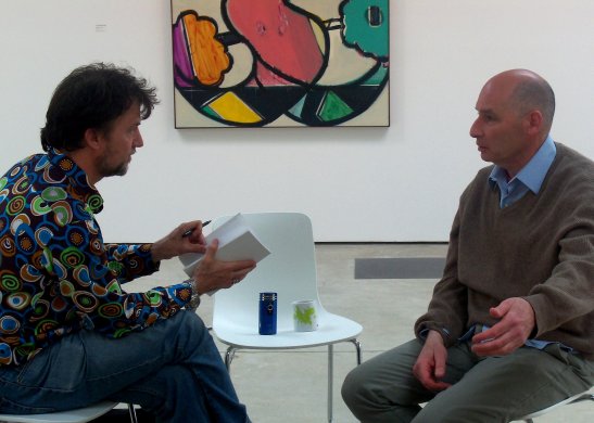 Ansel Krut (on the right) in conversation with Russell Honeyman