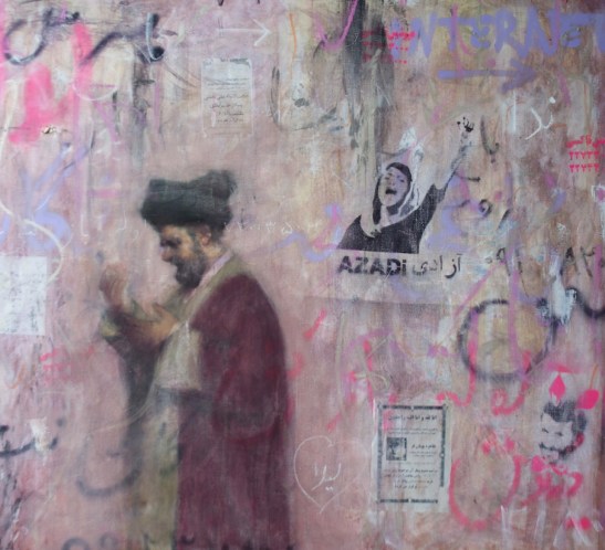 Darvish Fakhir - Mullah against pink wall 2013