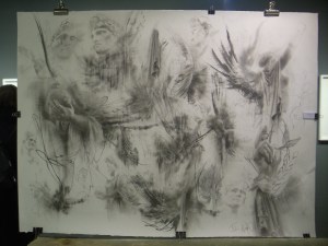 Angel worksheet 1 (graphite on paper)