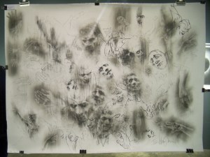 Figurative worksheet (graphite on paper)