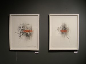 'Unseen' and 'Mouth to Mouth' (both graphite and pastel on paper)