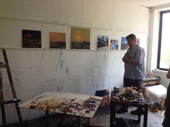 at Andrew Gifford's studio