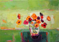  Artist: Kirsty Wither Title: Banded Together Size: 13 x 18 cm Medium: oil on canvas Price £525 